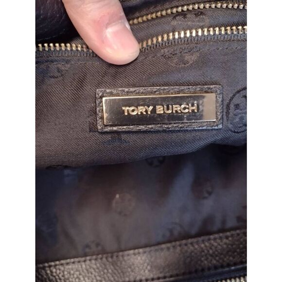 Tory Burch Marion Chain Slouchy Tote Black Handbag - Picture 5 of 6